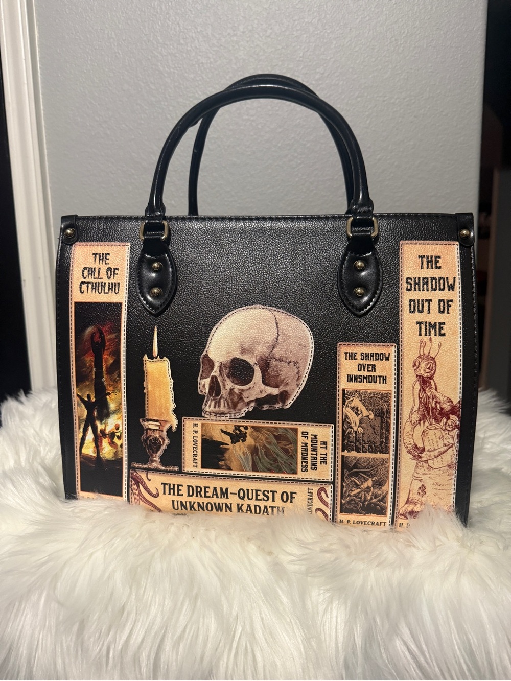 Black Lovecraft horror Book bag purse